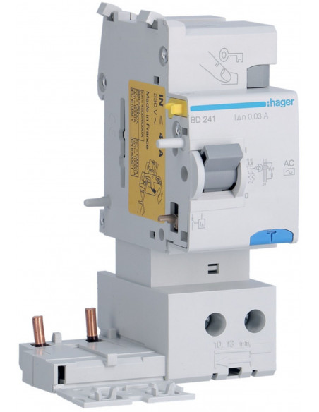 Bloc différentiel 2 Pôles 40A 30mA type AC HAGER BD241