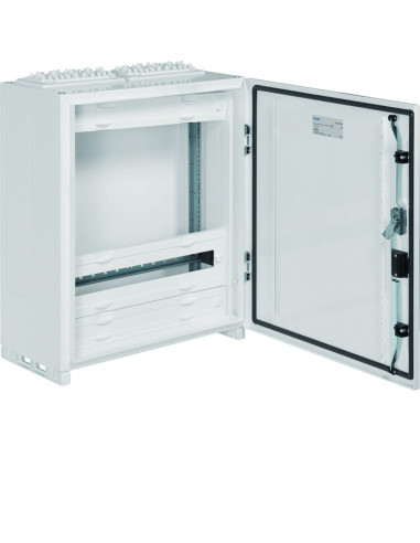 Coffret vega D à compléter avec porte IP54 classe II en saillie 1 Rangée 24 modules h500xl550xp218mm HAGER FV32A