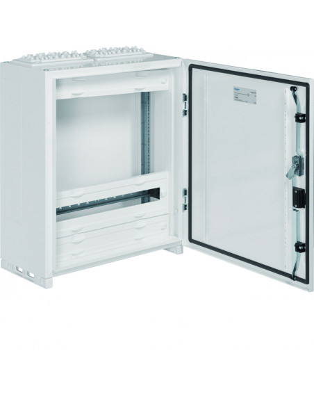 Coffret vega D à compléter avec porte IP54 classe II en saillie 1 Rangée 24 modules h500xl550xp218mm HAGER FV32A
