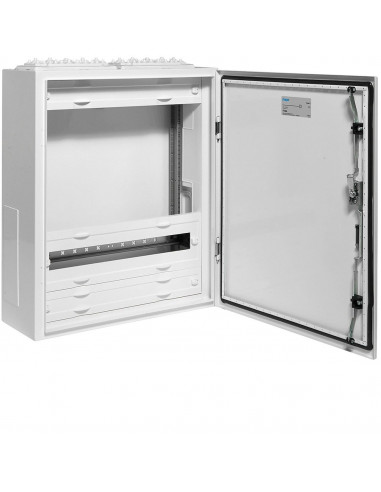 Coffret vega D à compléter avec porte IP54 classe II en saillie 1 Rangée 24 modules h500xl550xp218mm HAGER FV32A
