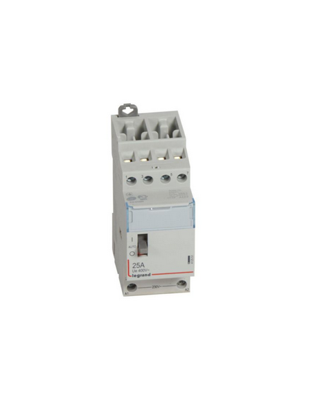 Contacteur de puissance CX³ bobine 230V 4 Pôles 400V 25A contact 4F 2 modules LEGRAND 412551