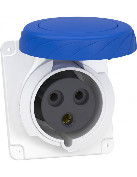 PratiKa socle prise industrielle 32A IP67 230V 3 Pôles vis SCHNEIDER PKF32F723