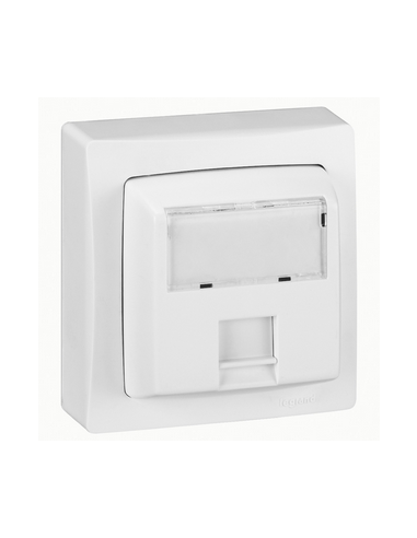 Prise RJ45 catégorie 5e FTP Appareillage saillie complet blanc LEGRAND 086061