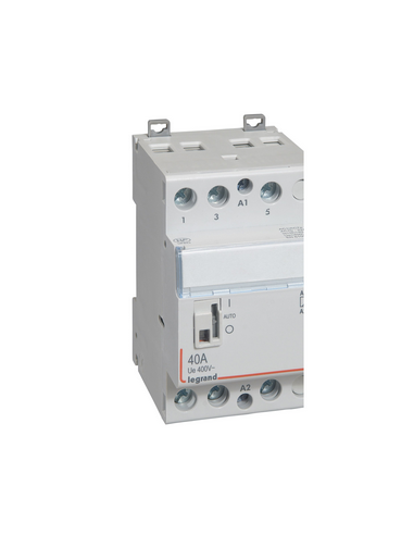 Contacteur de puissance CX³ bobine 230V~ 3 Pôles 400V~ 40A contact 3F 3 modules LEGRAND 412549