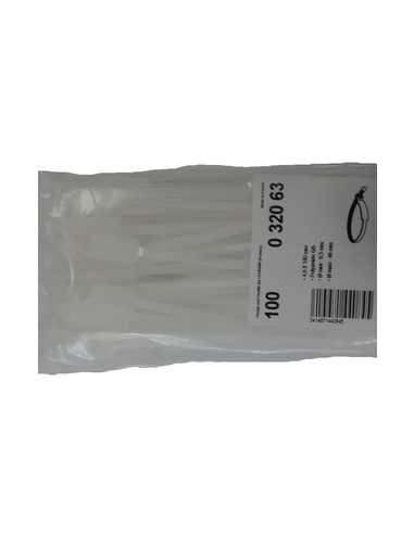 100 Colliers Colring incolores à dentures intérieures avec identifications largeur 4,6mm et longueur à plat 180mm LEGRAND 032063