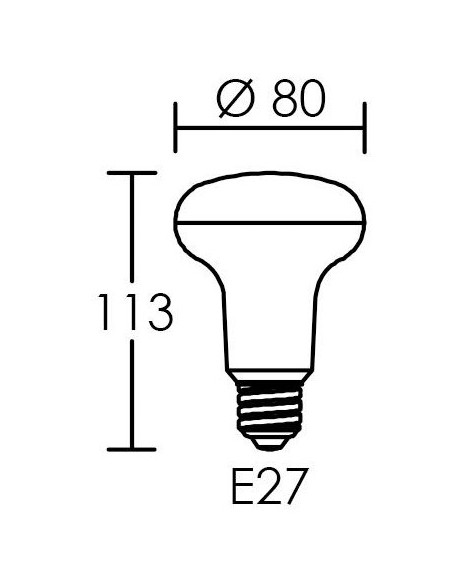 Lampe Réflecteur Led R80 E27 12,1 Watts 2700K 15000H ARIC 2963
