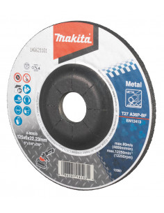 Disque à ébarber pour métal, ébavurages divers, pour meuleuses d'angle 125X6X22,23mm A36P MAKITA A-80933 2