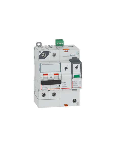Parafoudre avec protection de court-circuit intégrée type T2 Imax 40kA 1P+N 320V~ 4 modules LEGRAND 412214