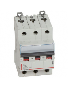 Disjoncteur DX³6000 arrivée haute et départ bas à vis 3 Pôles 400V~ 32A courbe C peigne HX³ traditionnel LEGRAND 407832
