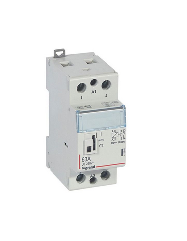 Contacteur de puissance CX³ bobine 230V 2 Pôles 250V 63A contact 2O 2 modules LEGRAND 412548