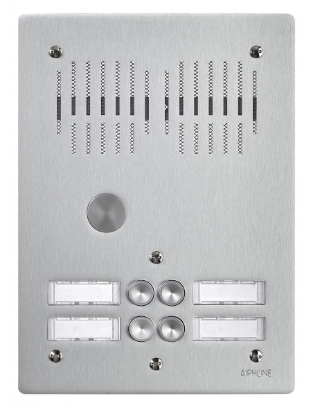 Platine de rue 4 boutons encastrée - 2 rangées hauteur 247mm PA4B AIPHONE 100901