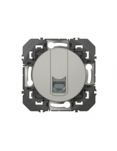 Prise blindée RJ45 catégorie 6 STP Dooxie finition alu LEGRAND 600475 2