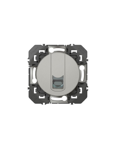 Prise blindée RJ45 catégorie 6 STP Dooxie finition alu LEGRAND 600475