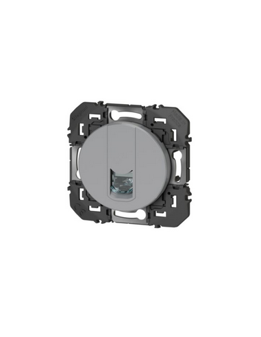 Prise blindée RJ45 catégorie 6 STP Dooxie finition alu LEGRAND 600475