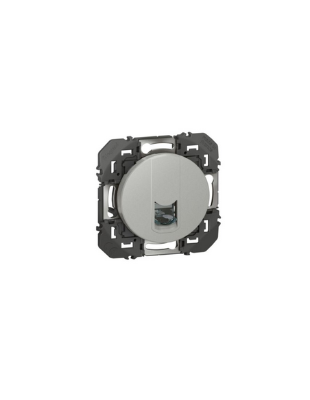 Prise blindée RJ45 catégorie 6 STP Dooxie finition alu LEGRAND 600475