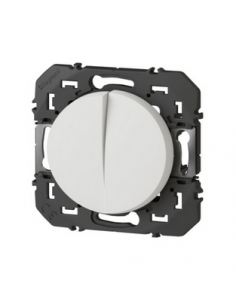 Poussoir double Dooxie 6A 250V~ finition blanc LEGRAND 600008 2