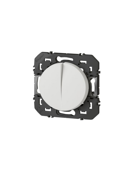 Poussoir double Dooxie 6A 250V~ finition blanc LEGRAND 600008