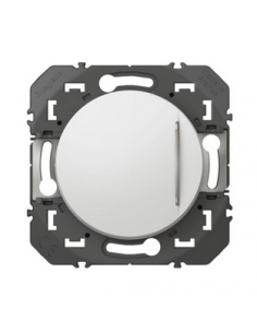 Poussoir simple avec voyant lumineux Dooxie 6A 250V~ finition blanc LEGRAND 600016