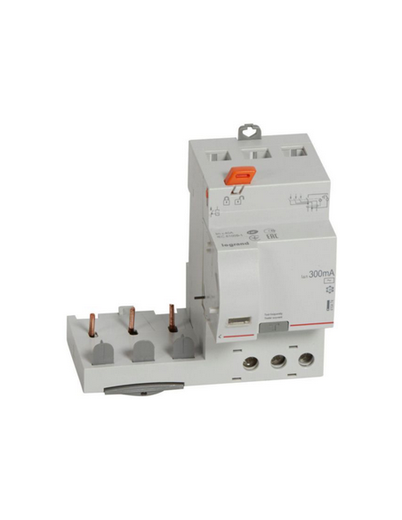 Bloc différentiel adaptable à vis DX³ pour disjoncteur 1 module par pôle 3 Pôles 400V~ 40A type AC 300mA LEGRAND 410474