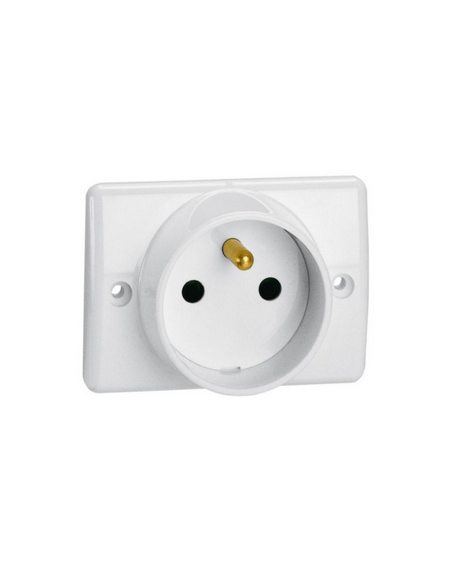 Prise à encastrer pour plinthe 2P+T 16A 250V~ blanc LEGRAND 050860