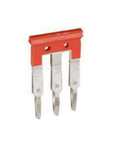 Peigne pour 3 blocs de jonction à vis ou ressort viking 3 pas 8mm rouge LEGRAND 037507