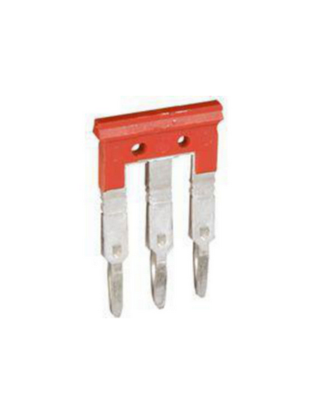 Peigne pour 3 blocs de jonction à vis ou ressort viking 3 pas 8mm rouge LEGRAND 037507