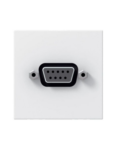 Prise SUB D 9 contacts Mosaic 2 modules avec connecteur à visser pour liaison série type RS232 blanc LEGRAND 078765