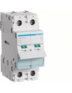 Interrupteur modulaire 2 pôles 80A HAGER SBN280 2
