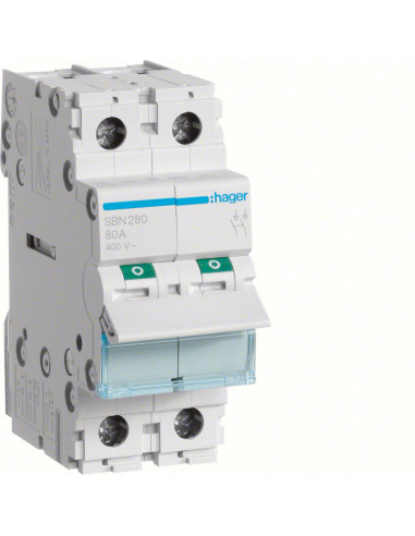 Interrupteur modulaire 2 pôles 80A...