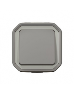 Poussoir NO Plexo complet saillie gris LEGRAND 070009