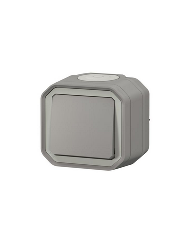 Poussoir NO Plexo complet saillie gris LEGRAND 070009