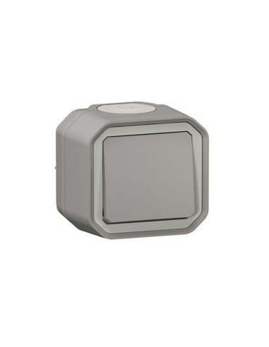 Poussoir NO Plexo complet saillie gris LEGRAND 070009