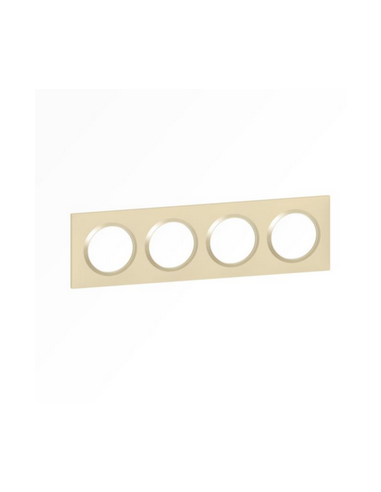 Plaque carrée Dooxie 4 postes finition dune LEGRAND 600814