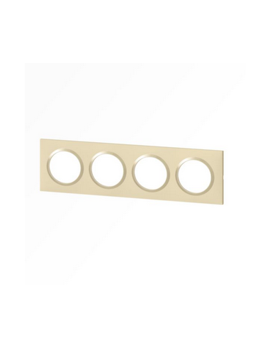Plaque carrée Dooxie 4 postes finition dune LEGRAND 600814