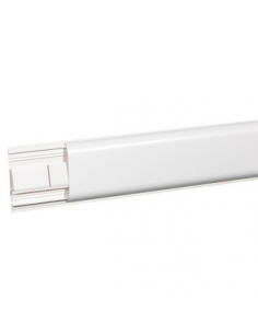 Plinthe DLPlus 120x20mm 2 compartiments 1 couvercle longueur 2m blanc LEGRAND 030089