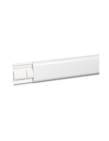 Plinthe DLPlus 120x20mm 2 compartiments 1 couvercle longueur 2m blanc LEGRAND 030089