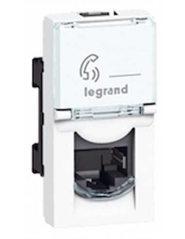 Prise RJ45 catégorie 5e FTP Mosaic 1 module blanc LEGRAND 076552