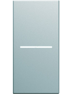 Enjoliveur interrupteur a voyant gallery 1 module titane HAGER WXD011T 2