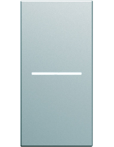 Enjoliveur interrupteur a voyant gallery 1 module titane HAGER WXD011T