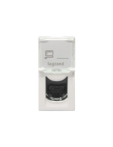 Prise RJ45 catégorie 6 UTP Mosaic 1 module blanc LEGRAND 076561