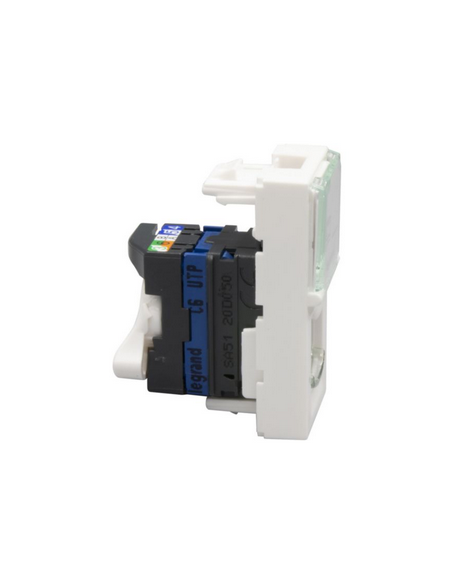 Prise RJ45 catégorie 6 UTP Mosaic 1 module blanc LEGRAND 076561