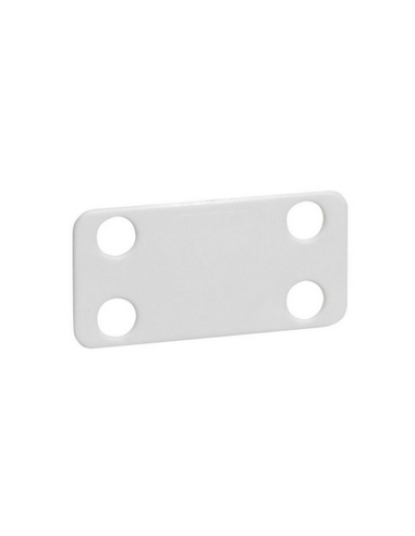 100 Plaques d'identifications blanches Colring 38,5x19mm pour colliers largeur 4,6mm maxi LEGRAND 032085