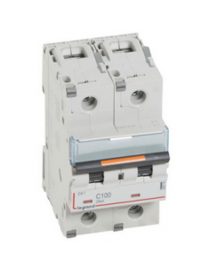 Disjoncteur DX³ 25kA arrivée haute et départ bas à vis 2 Pôles de 230V~ à 400V~ 100A courbe C 3 modules LEGRAND 409776 2