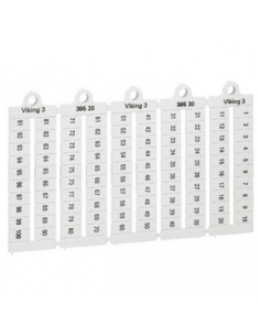 Plaque de 100 repères à lecture horizontale pour bloc de jonction viking 3 pas 6mm avec chiffres 1 à 100 LEGRAND 039520 2