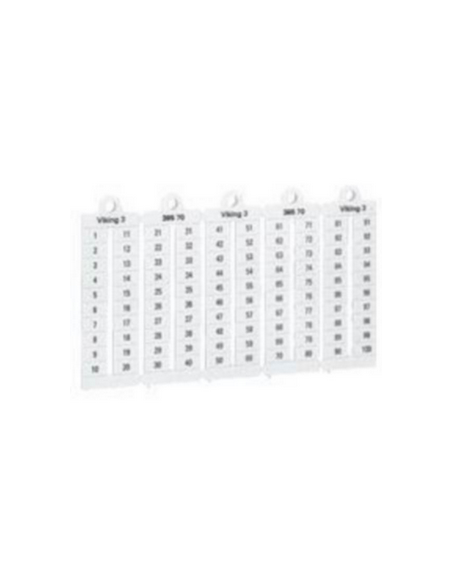 100 repères à lecture horizontale pour bloc de jonction viking 3 pas 8mm avec chiffres 1 à 100 LEGRAND 039530