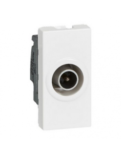 Prise télévision Ø9,52mm mâle Mosaic 1 module blanc LEGRAND 078793