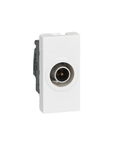 Prise télévision Ø9,52mm mâle Mosaic 1 module blanc LEGRAND 078793