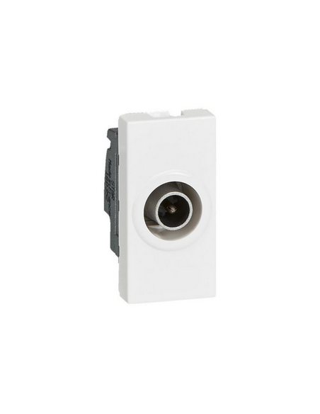 Prise télévision Ø9,52mm mâle Mosaic 1 module blanc LEGRAND 078793