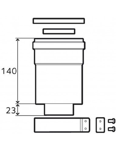 Kit départ vertical avec récupérateur de condensats diam. 60/100 ARISTON 3318079