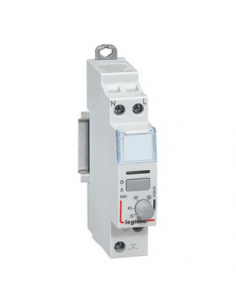 Télérupteur CX³ silencieux temporisé bornes à vis 1 Pôle 16A 250V~ contact 1F tension commande 230V~ 1 module LEGRAND 412401